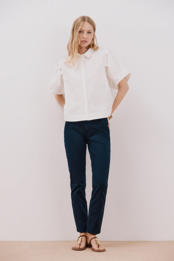 Cortefiel Cal&ccedil;a skinny cropped colorida Azul