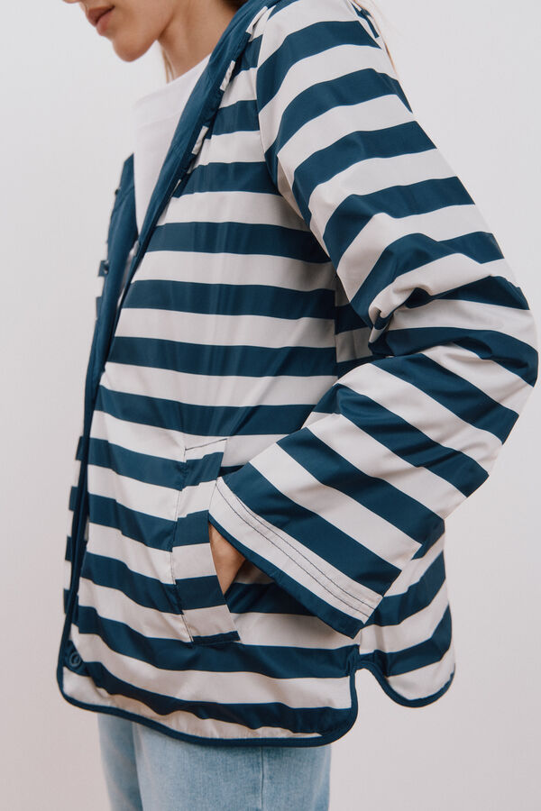 Cortefiel Parka reversible waterrepelent Azul marino