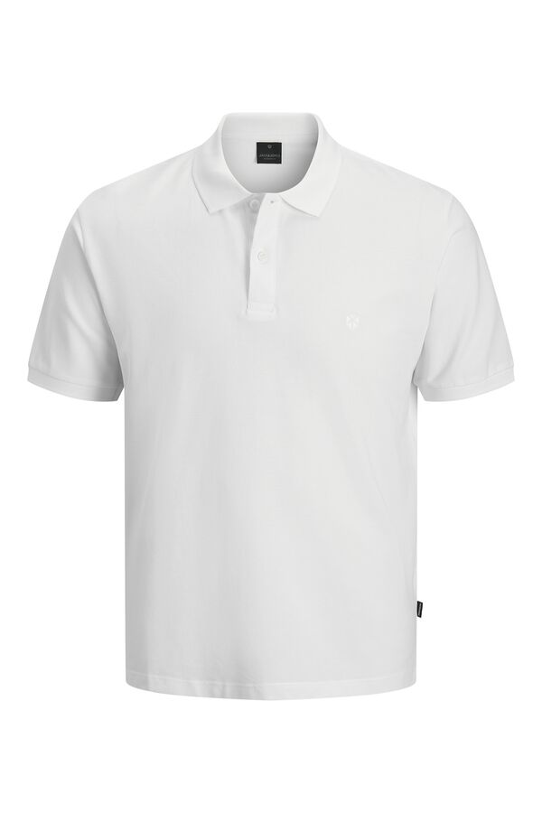 Jack & Jones Polo de manga curta em algod&atilde;o Branco