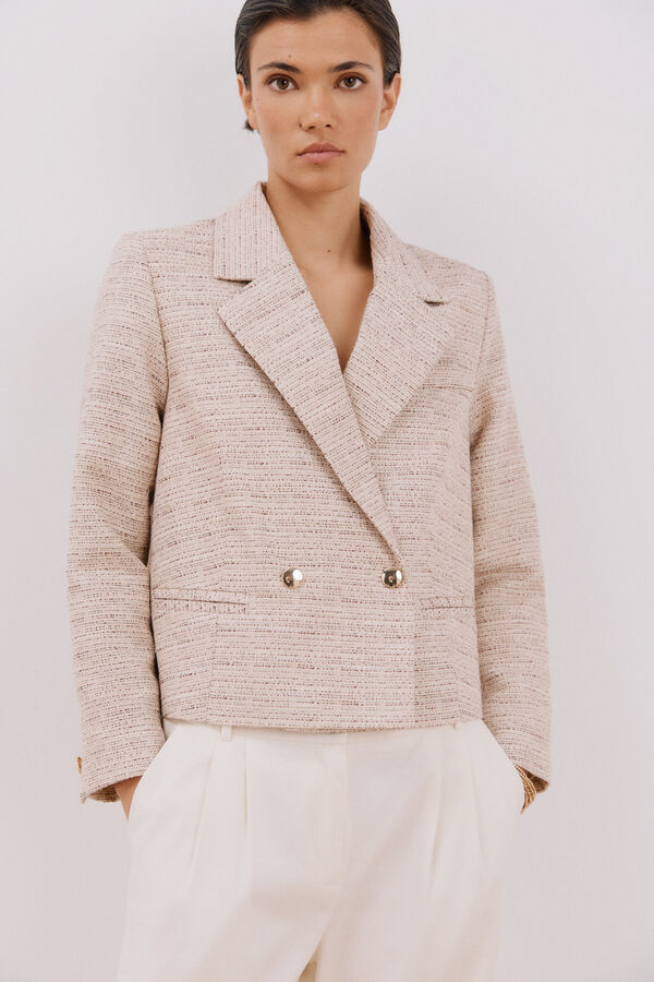 Cortefiel Jaqueta curta riscas Multicolorido