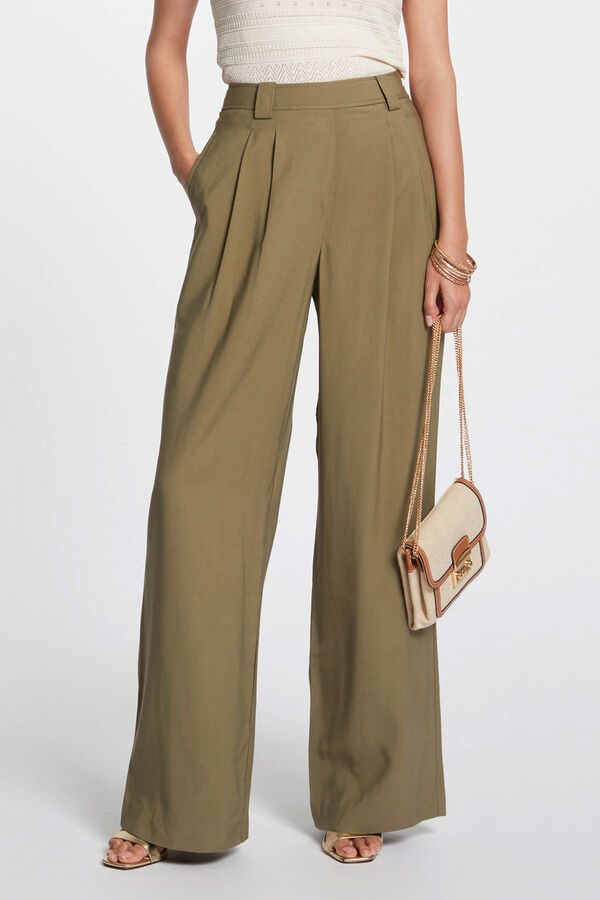 Morgan Pantal&oacute;n pernera ancha holgado Verde