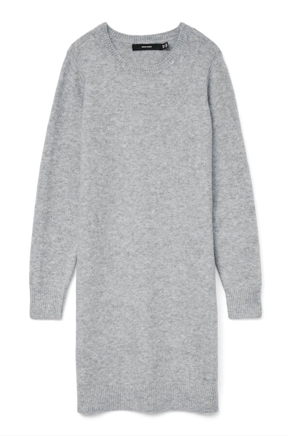 Vero Moda Curve Vestido de punto manga larga talla grande Gris