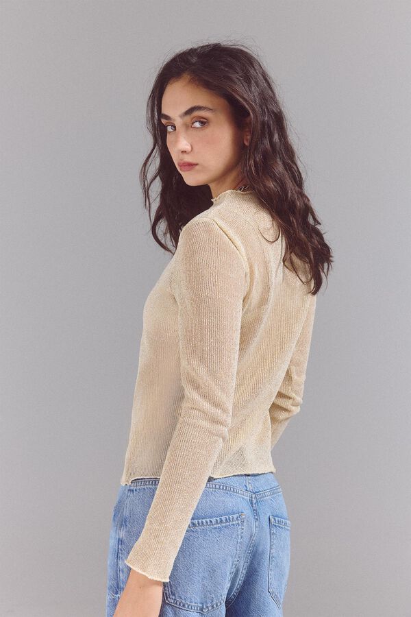 Slowlove Top brillante Marfil