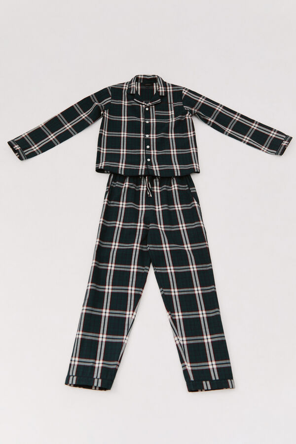 Cortefiel Pijama de tela para niño Verde oscuro