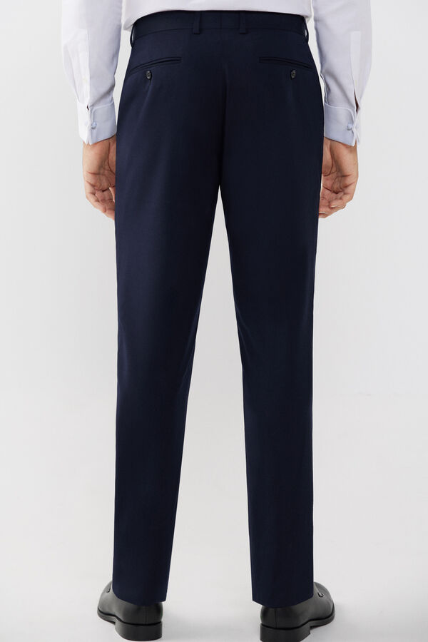 Cortefiel Pantalon Coolmax® tailored fit Azul marino