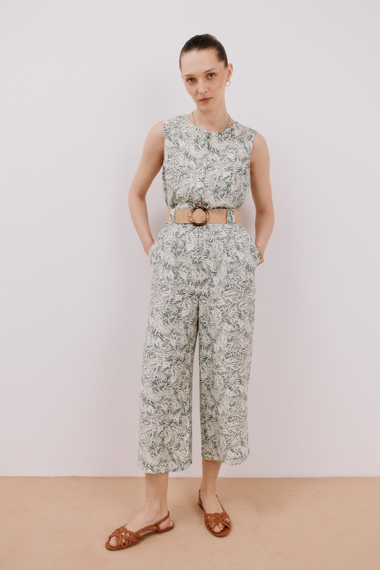 Cortefiel Mono con cintur&oacute;n a contraste