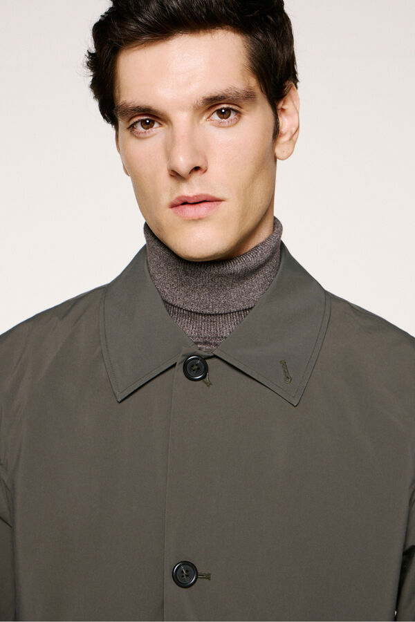 Selected Abrigo t&eacute;cnico resistente al agua con chaleco desmontable Gris oscuro