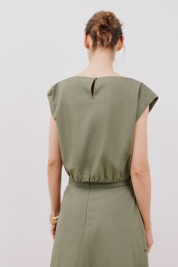 Cortefiel Top bordado Impress&atilde;o