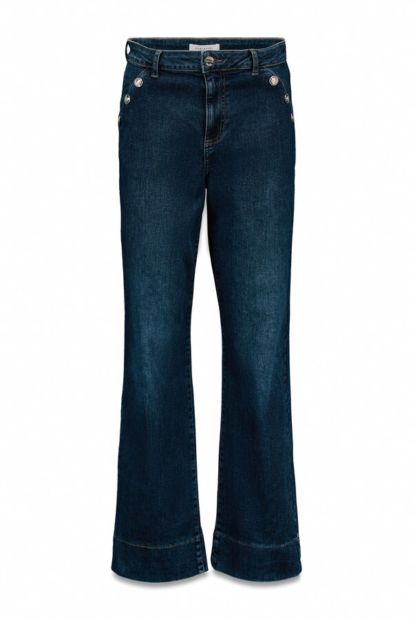 Cortefiel Pantalones buttons Azul