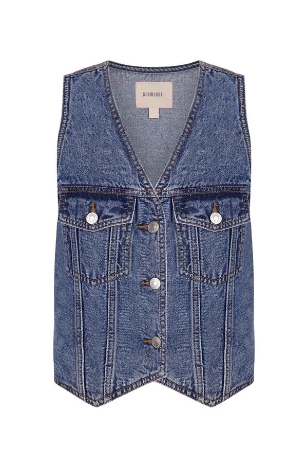Slowlove Chaleco Denim Azul