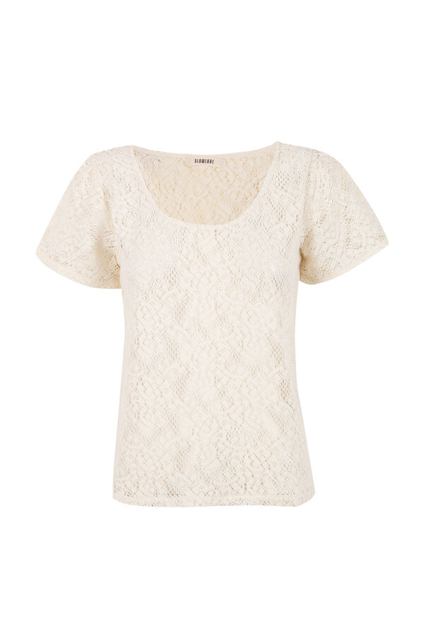Slowlove Top renda Ecru