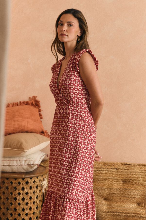 Pol&iacute;n Et Moi Vestido camisero Alina Rojo
