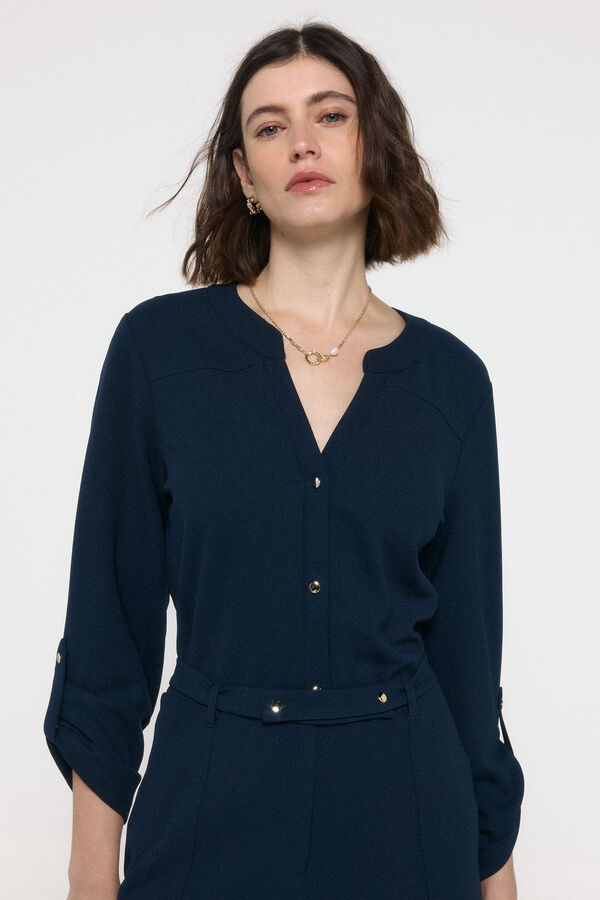 Vero Moda Mono largo de manga larga Azul marino