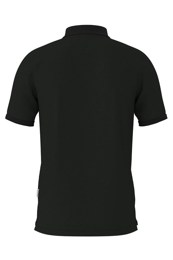 Selected P&oacute;lo de manga curta Preto