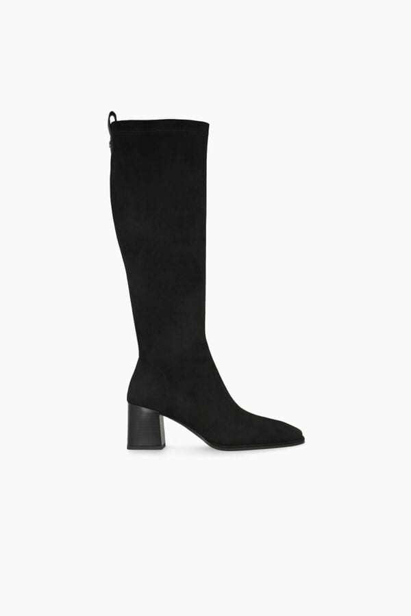 Lodi Botas de camur&ccedil;a com salto Preto