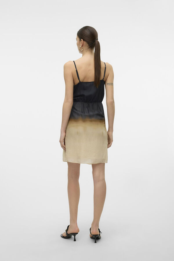 Vero Moda Vestido curto estampado com al&ccedil;as Preto