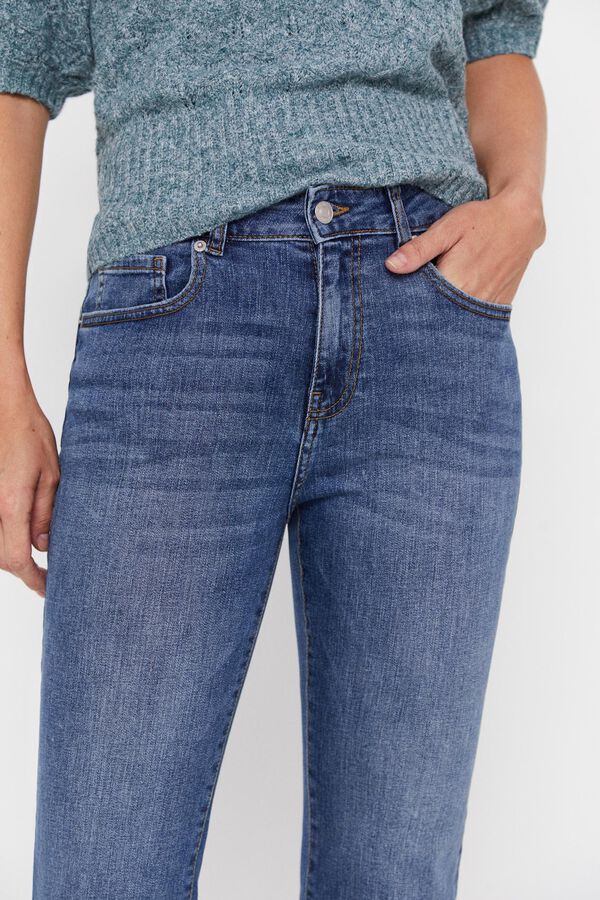 Cortefiel Pantal&oacute;n crop recto Azul