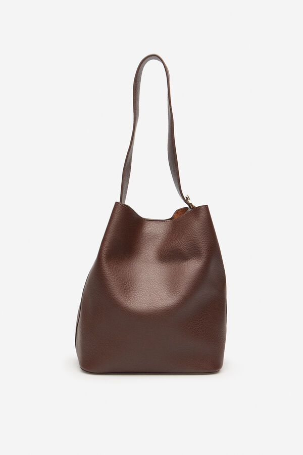 Cortefiel Shopper hebilla Marr&oacute;n