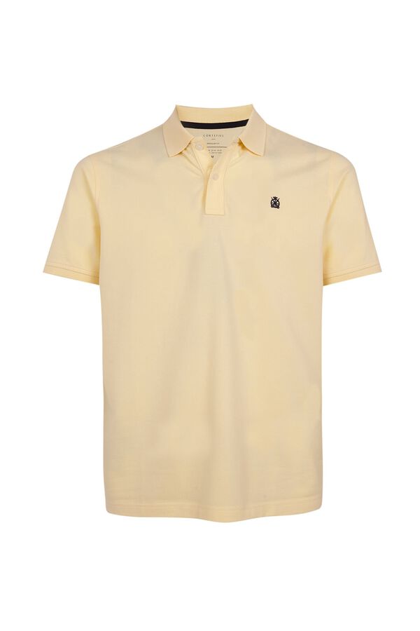 Cortefiel Polo b&aacute;sico piqu&eacute; Amarelo