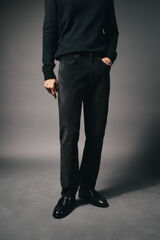 OOTO Pantal&oacute;n 5 bolsillos slim fit pana Negro