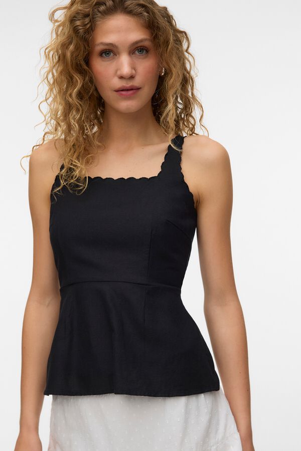 Vero Moda Top de al&ccedil;as Preto