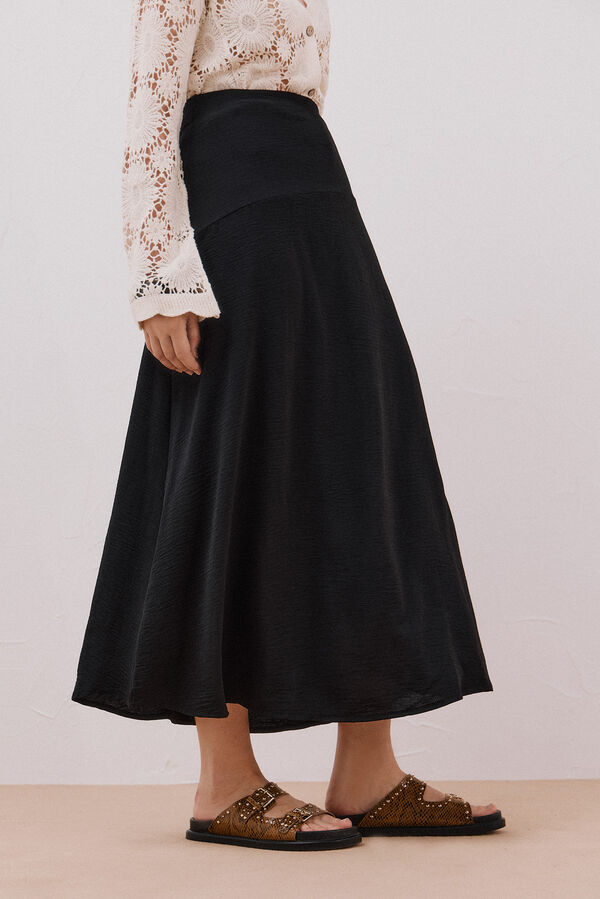 Slowlove Falda evas&eacute; Negro