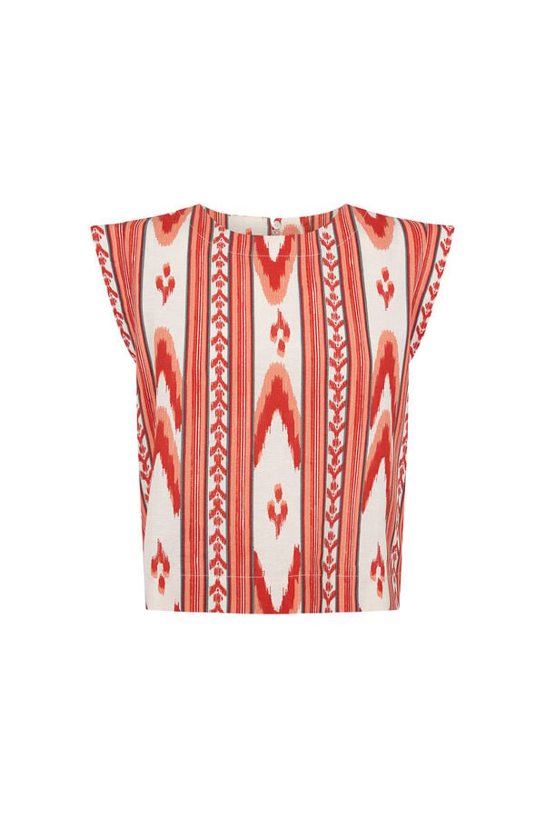 Cortefiel Top estampado Vermelho