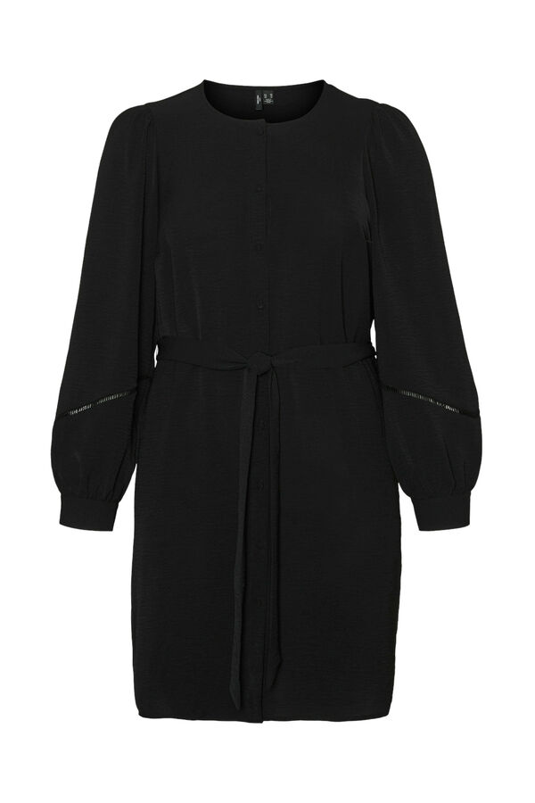 Vero Moda Curve Vestido curto plus size manga bufante Preto