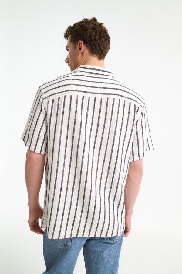 Selected Camisa resort de manga corta Blanco