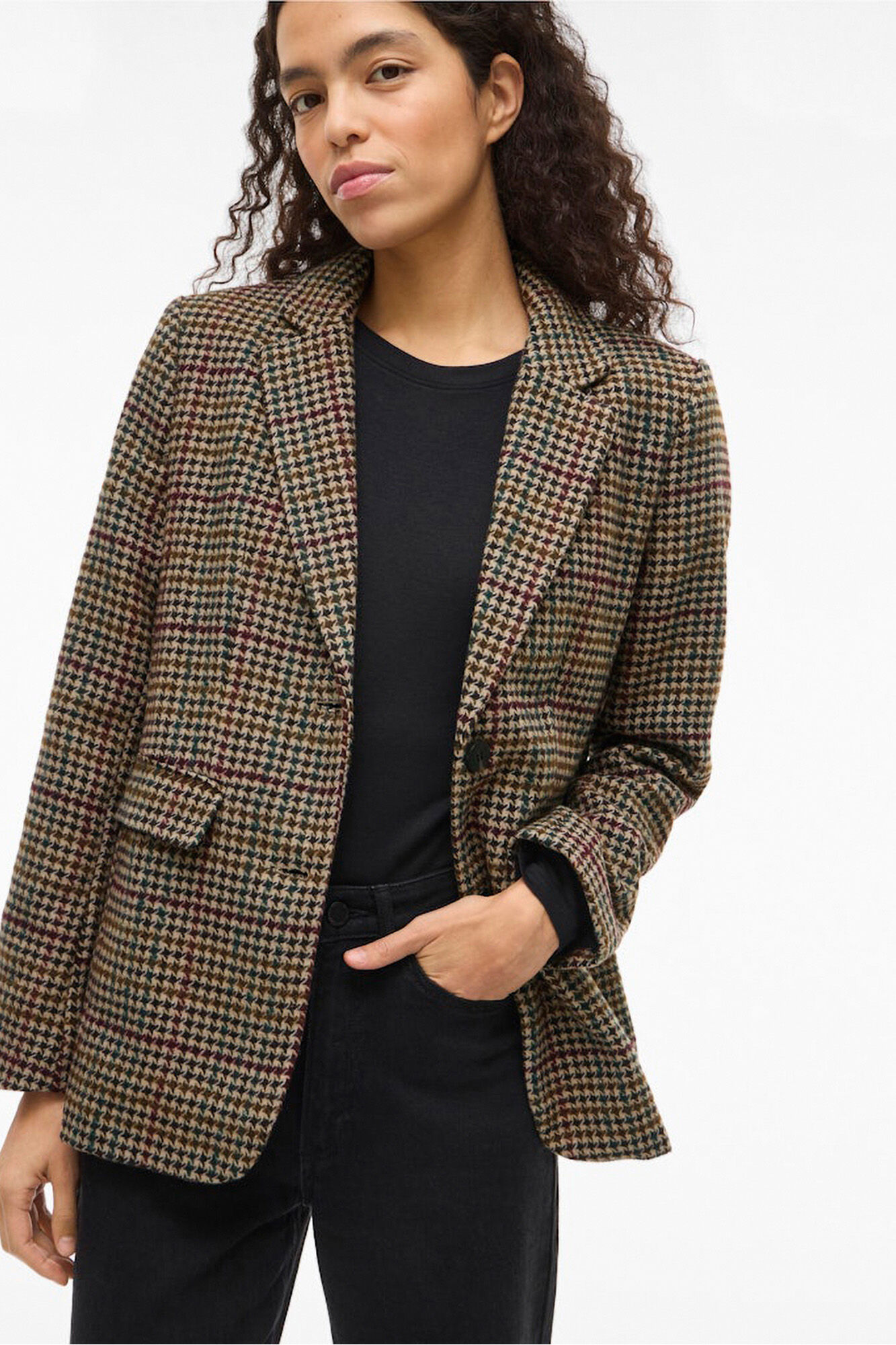 Vila Americana blazer de cuadros