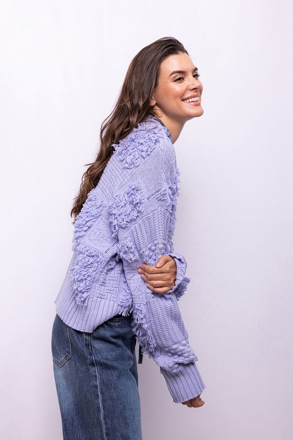 Object Jersey punto patchwork Lila