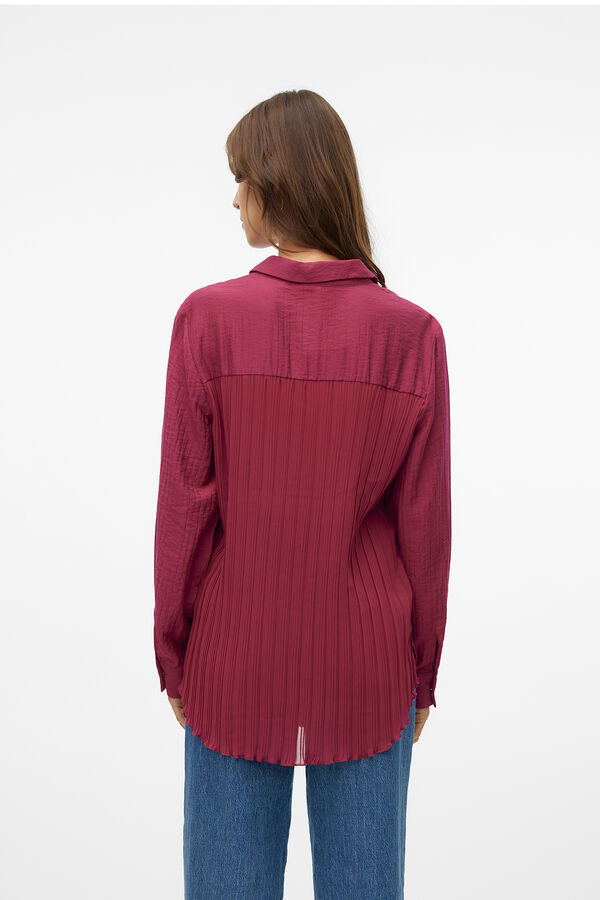 Vero Moda Camisa de manga larga con espalda plisada Morado