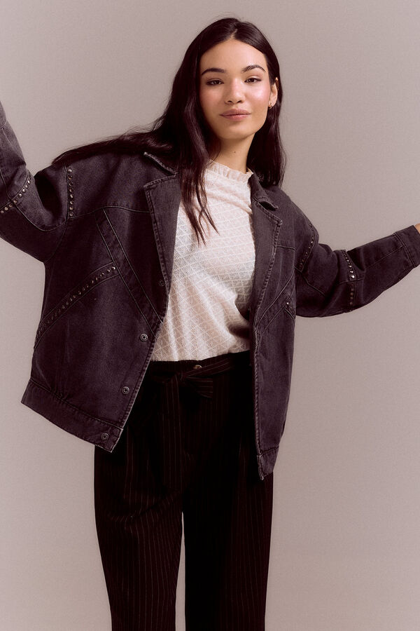 Slowlove Cazadora bomber vaquera Gris