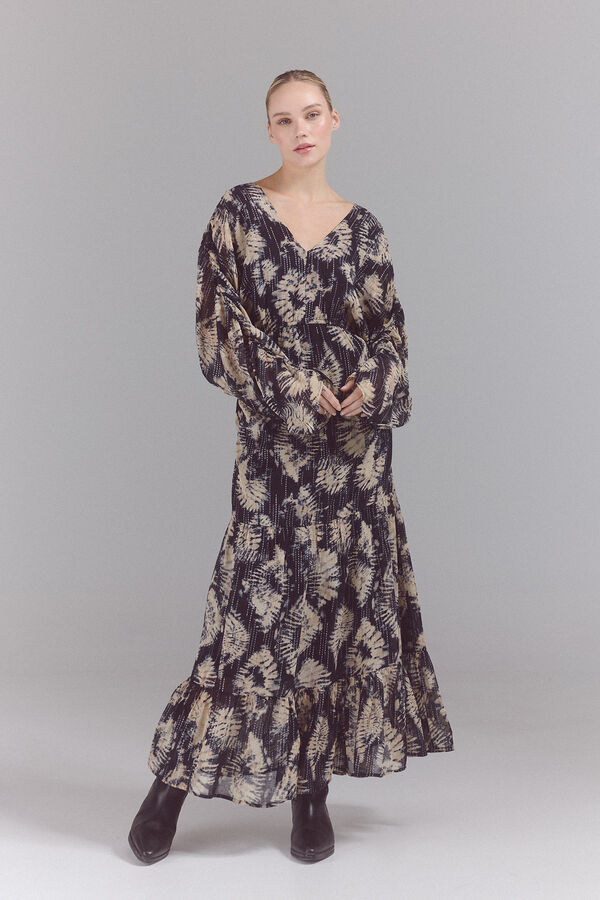 Slowlove Vestido tie dye lurex Multicolor