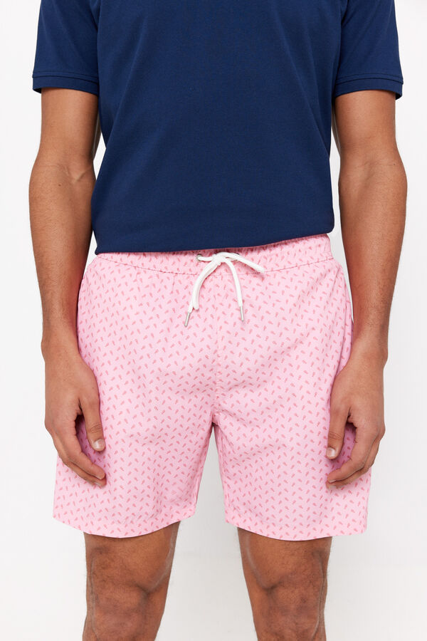 Cortefiel Ba&ntilde;ador micro estampado langostas Naranja