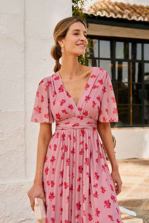 Pol&iacute;n Et Moi Vestido plisado Kate Rosa