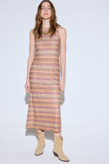 Slowlove Vestido rayas multicolor Multicolor