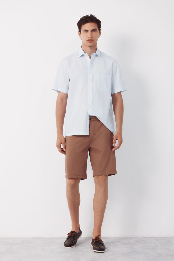 Cortefiel Bermuda chino estampada ligera Camel
