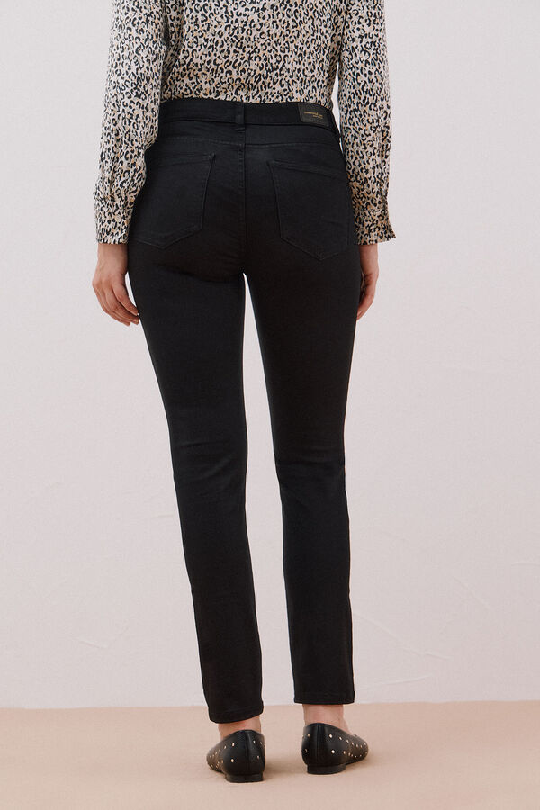 Cortefiel Pantalones Sensational color Negro