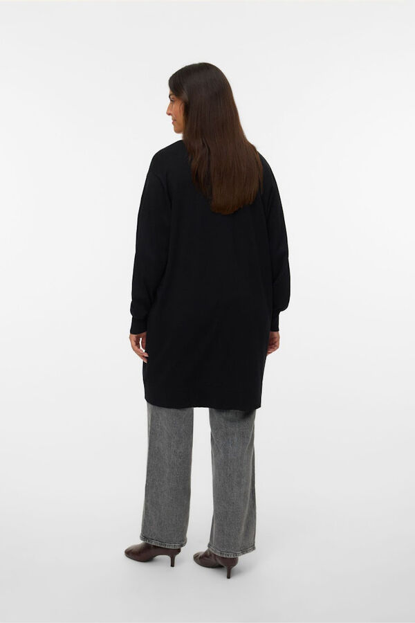 Vero Moda Curve C&aacute;rdigan largo talla grande Negro