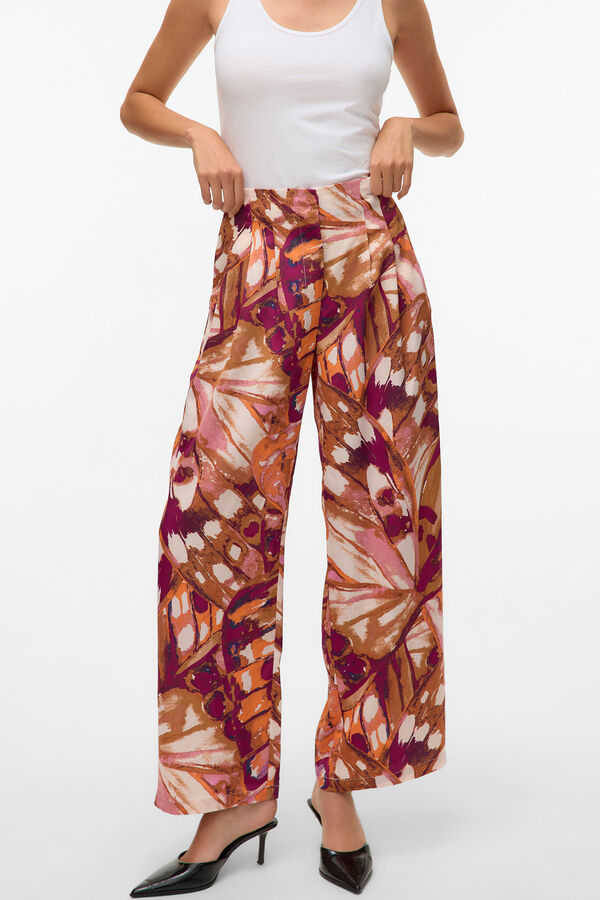 Vero Moda Pantalón fluido largo Castanho