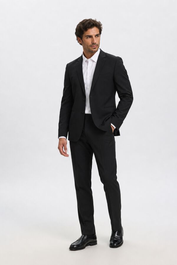 Selected Pantal&oacute;n de traje Slim Fit Negro
