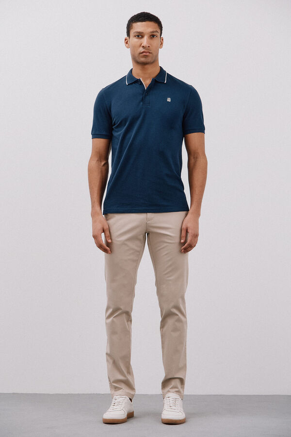Cortefiel Polo com pontas Azul