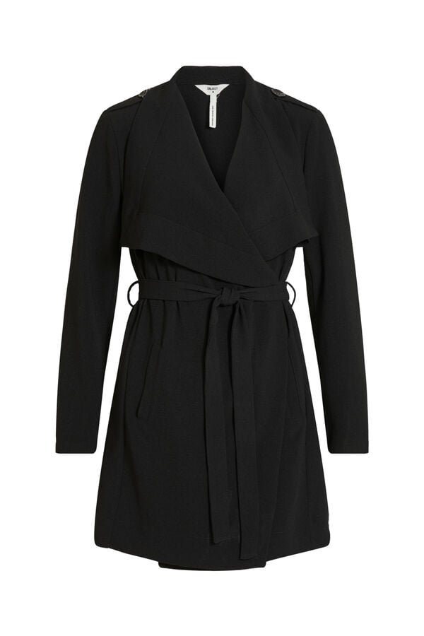 Object Chaqueta con cintur&oacute;n Negro