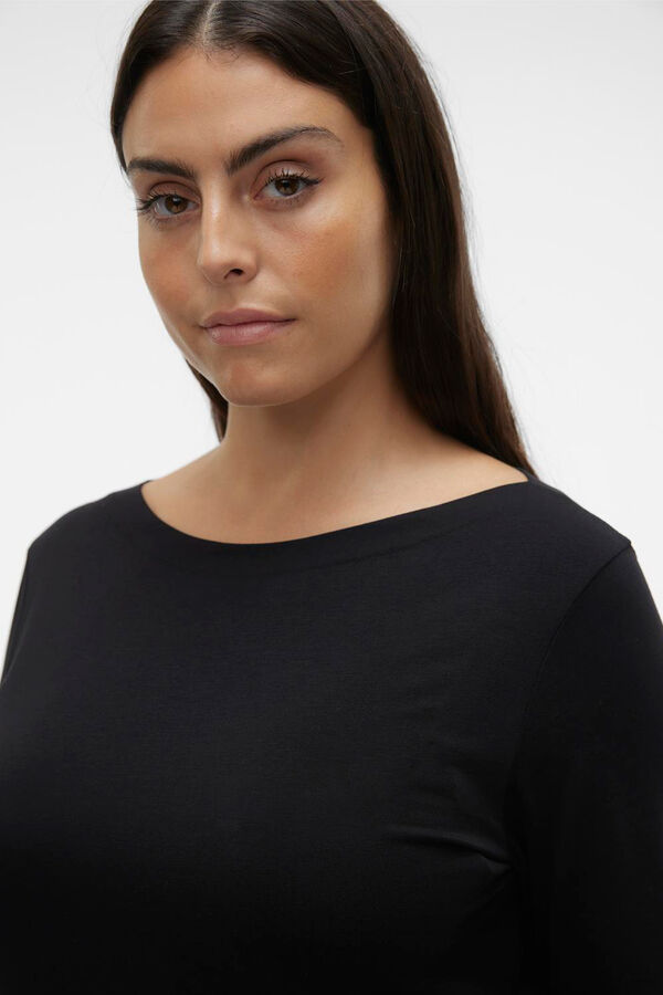 Vero Moda Curve Camiseta b&aacute;sica talla grande Negro