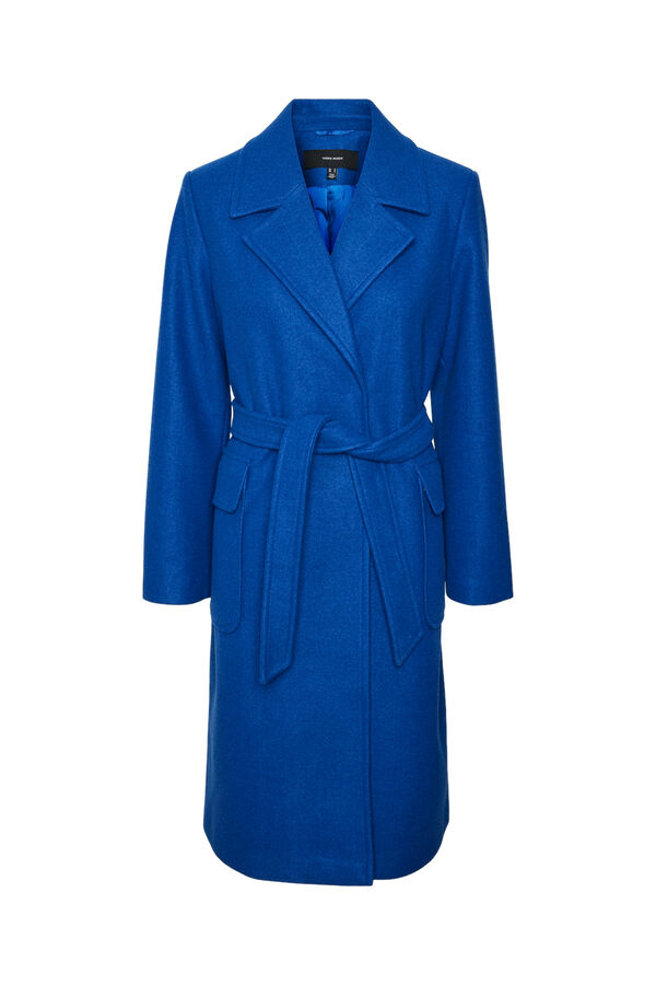 Vero Moda Sobretudo midi feminino de tecido Azul