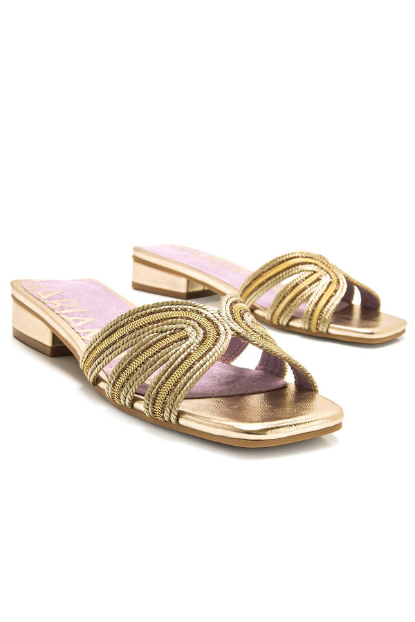 Maria Mare Sandalia plana Dorado