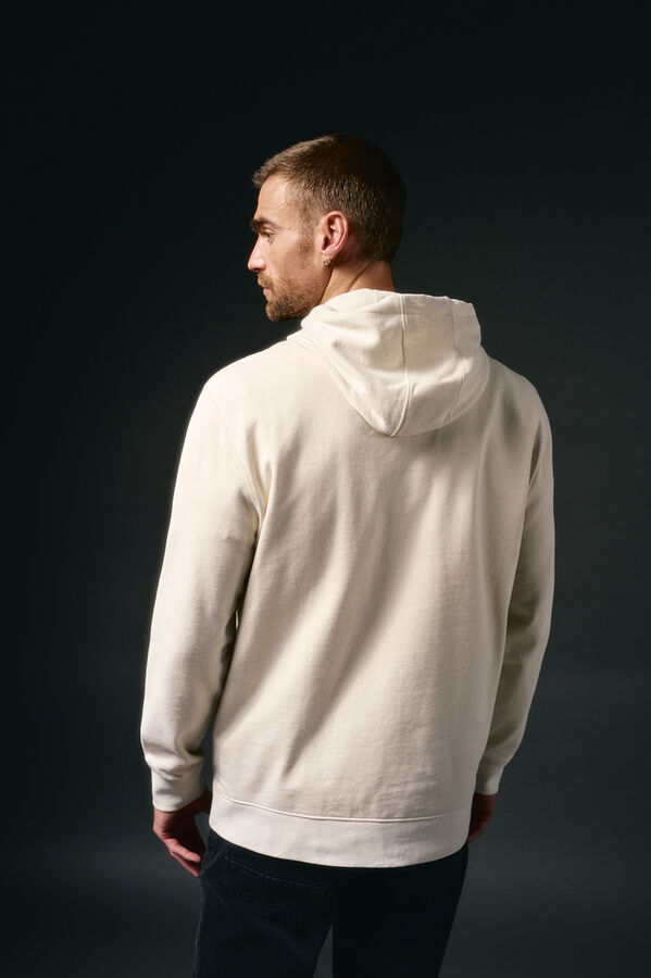 OOTO Sudadera logo con capucha Marfil