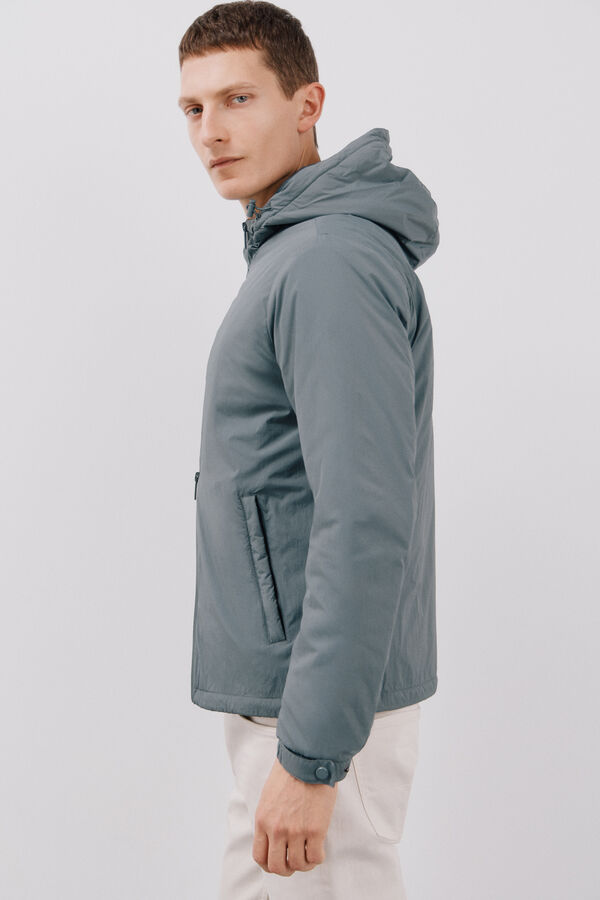 Cortefiel Cazadora capucha Turquesa