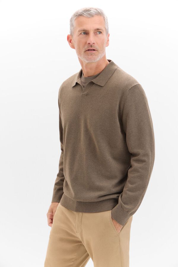 Cortefiel Jersey ponto pesco&ccedil;o polo Verde